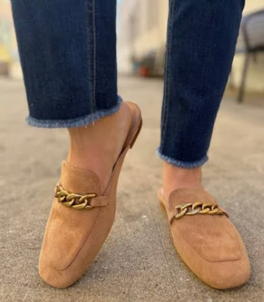 Corky's Keepsake Camel Suede Mule