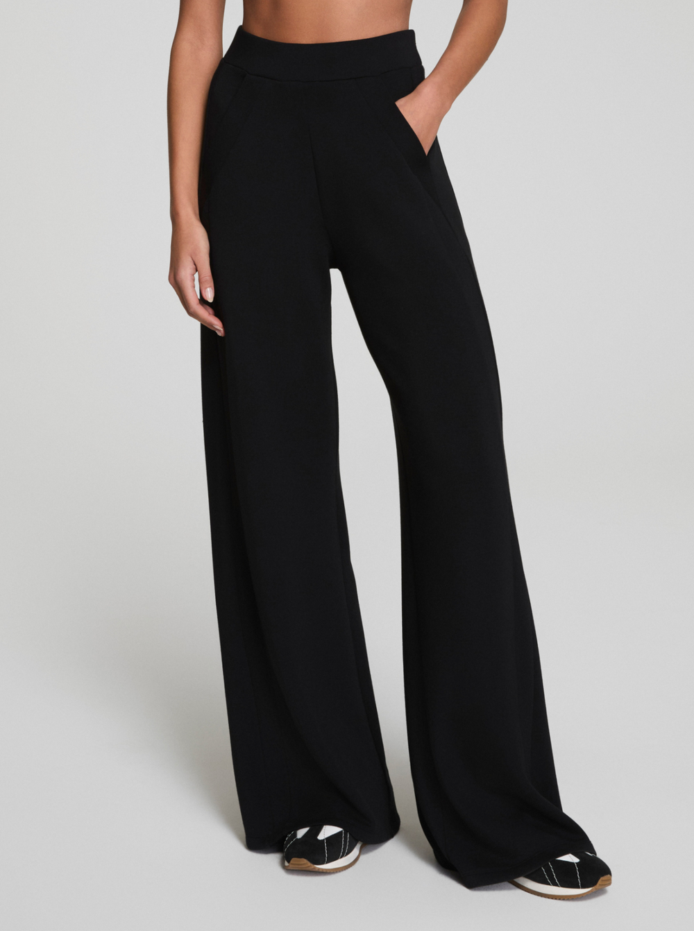 Spanx® Airessentials Wide Leg Track Pant Black